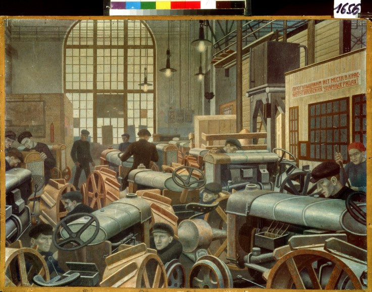 The Tractor assembly shop at the Putilov factory from Pawel Filonow