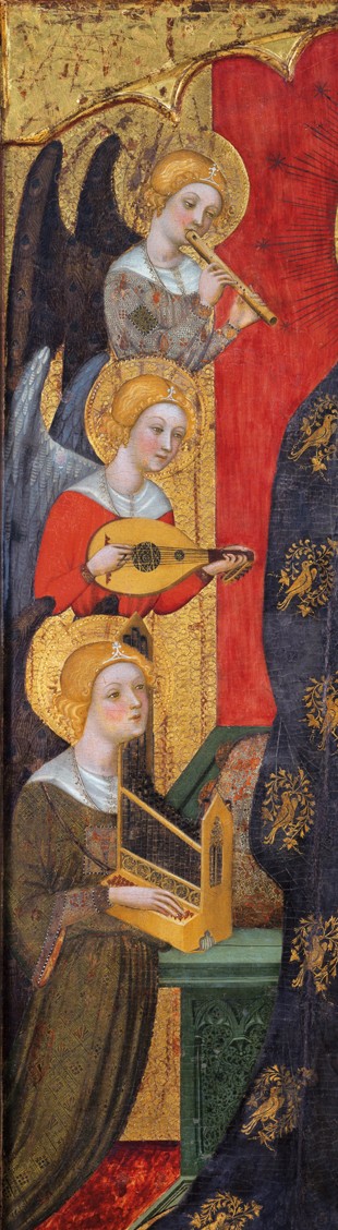 Madonna with Angels Playing Music (Detail) from Pere Serra