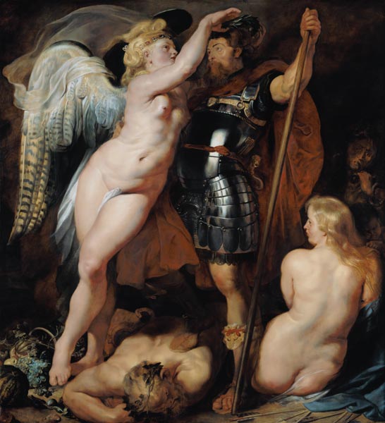 Die Krönung des Tugendhelden from Peter Paul Rubens