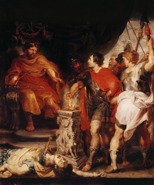 Mucius Scaevola vor Porsenna. (zus. mit A.van Dyck) from Peter Paul Rubens