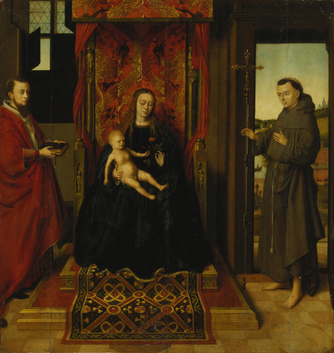 Madonna mit Kind und den Heiligen Hieronymus und Franziskus from Petrus Christus