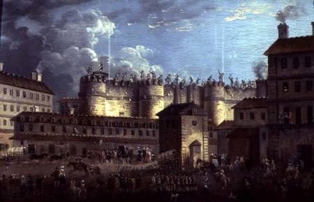 Demolition of the Bastille in 1789 from Pierre Antoine Demachy