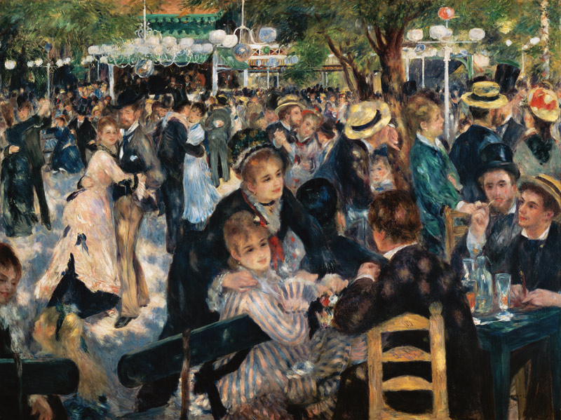 Ball im Restaurant Moulin de la Galette auf dem Montmartre from Pierre-Auguste Renoir