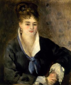 Dame in schwarzem Kleid. from Pierre-Auguste Renoir