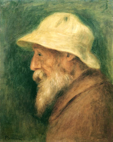 Selbstbildnis mit weißem Hut from Pierre-Auguste Renoir