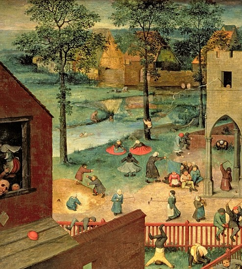 Children''s Games (Kinderspiele), 1560 (detail of 68945) from Pieter Brueghel d. Ä.