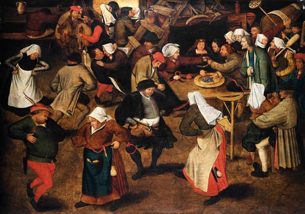 The Indoor Wedding Dance from Pieter Brueghel d. Ä.