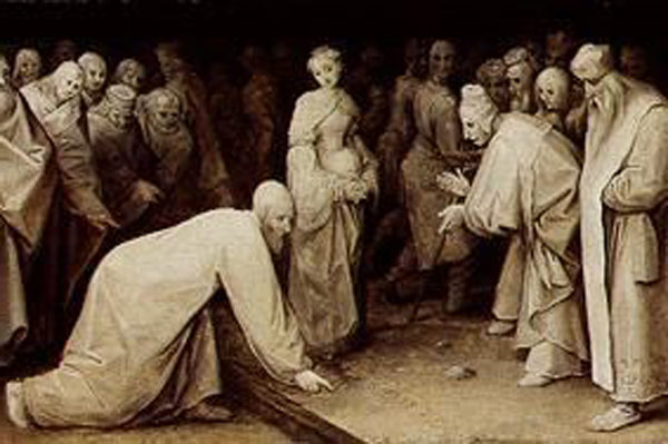 Christus und die Ehebrecherin from Pieter Brueghel d. Ä.