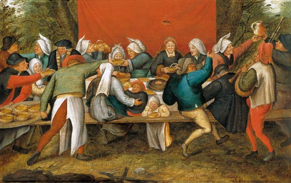 A Wedding Feast (panel) from Pieter Brueghel d. J.