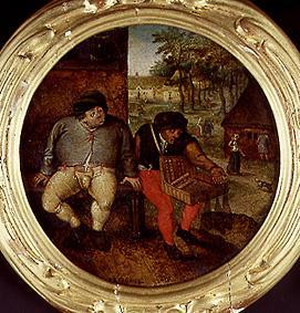 Aus den Niederländischen Sprichwörtern Jeder Händler preist seine Ware from Pieter Brueghel d. J.