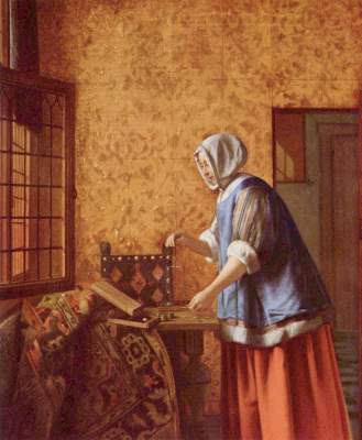 Die Goldwägerin from Pieter de Hooch