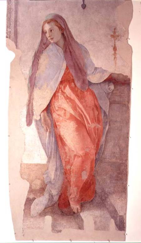 The Annunciation, detail of the Virgin from Pontormo,Jacopo Carucci da