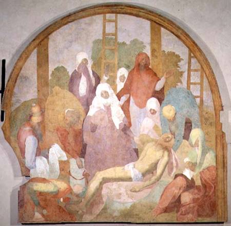 Deposition, lunette from the fresco cycle of the Passion from Pontormo,Jacopo Carucci da