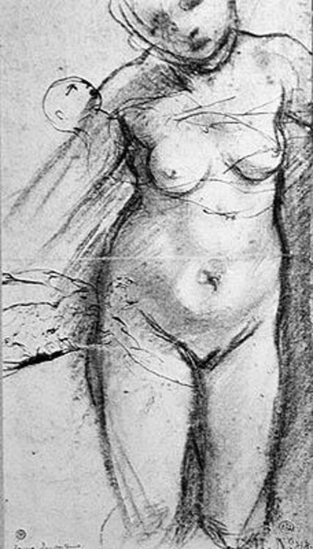 Knee Length Study of a Nude Woman from Pontormo,Jacopo Carucci da
