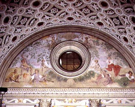 Lunette from the interior of the villa depicting, Vertumnus and Pomona from Pontormo,Jacopo Carucci da