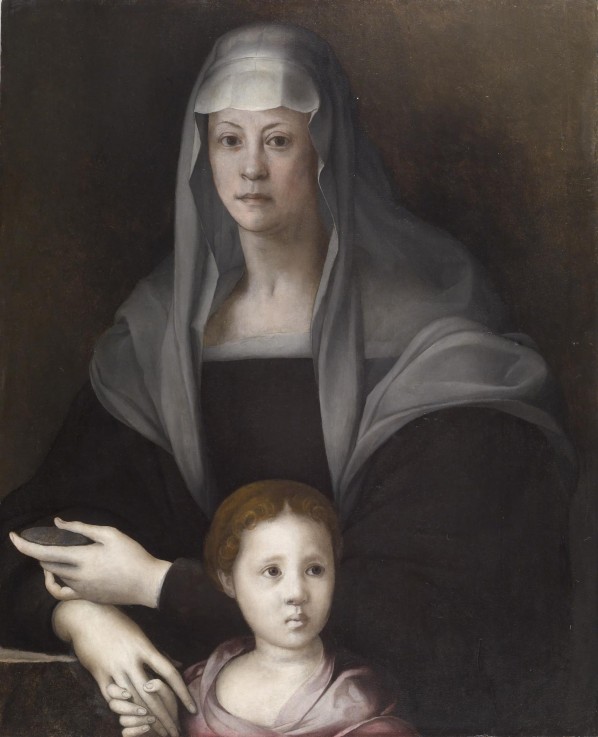 Portrait of Maria Salviati with Giulia de' Medici from Pontormo,Jacopo Carucci da