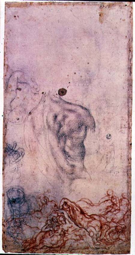 Study for a portrait of Cosimo I Giovinetto with other studies of writhing bodies from Pontormo,Jacopo Carucci da