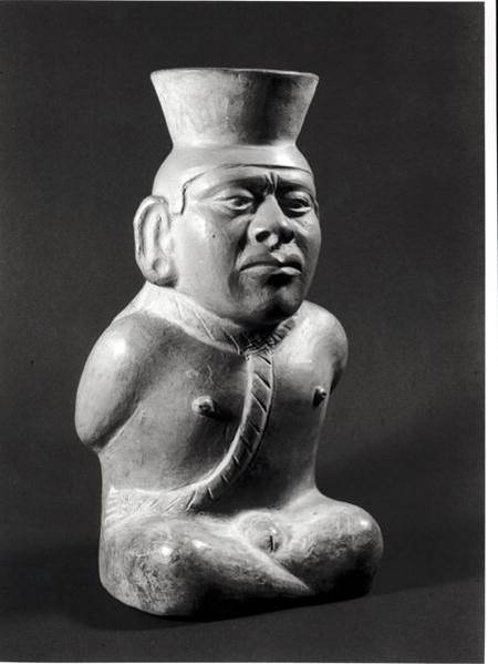 Pot in the form of a prisoner, Mochica (200-800 AD) from Pre-Columbian