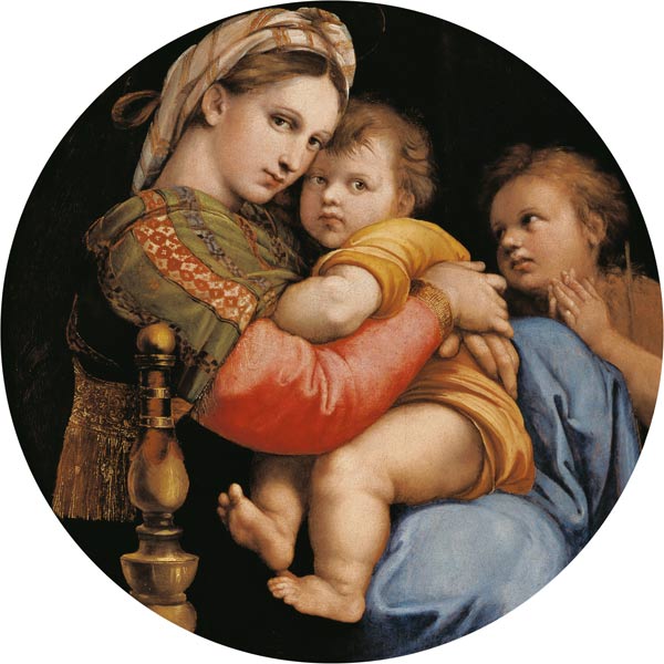 Madonna della Sedia (Tondo) from (Raffael) Raffaello Santi