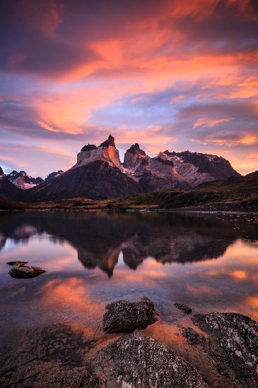 PARQUE NACIONAL TORRES DEL PAINE,SONNENAUFGANG AM SEE NORDENSKJOLD-1292-2