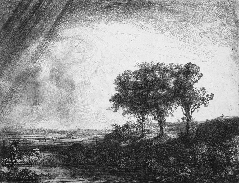 Drei Bäume from Rembrandt van Rijn