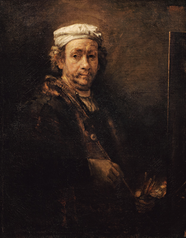 Rembrandt, Selbstbildnis vor Staffelei from Rembrandt van Rijn