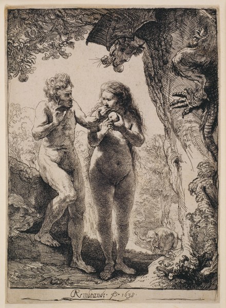 Adam und Eva from Rembrandt van Rijn