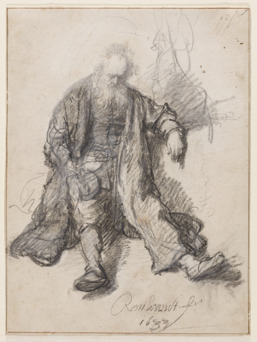 Sitzender Greis (Der trunkene Lot?) from Rembrandt van Rijn