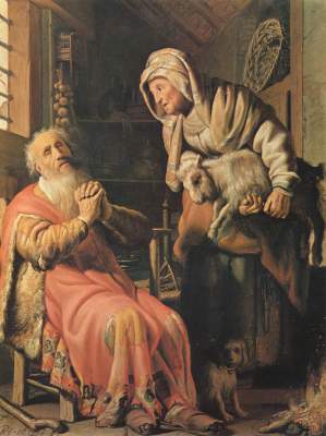 Tobias verdächtigt seine Frau des Diebstahls from Rembrandt van Rijn