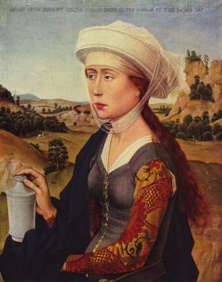 Braquealtar, rechter Flügel - Maria Magdalena from Rogier van der Weyden