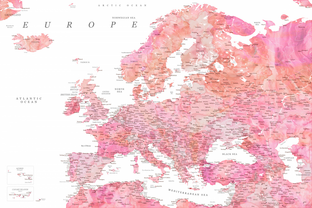 Tatiana detaillierte Karte von Europa from Rosana Laiz Blursbyai