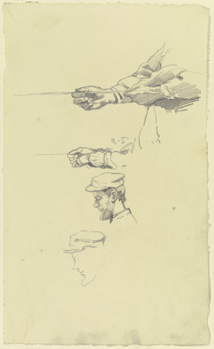 Kopf und Hände eines Arbeiters aus der "Großen Spinnerei von Edam" from Rudolf Gudden