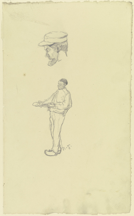 Kopf und Körper eines Arbeiters aus der "Großen Spinnerei von Edam" from Rudolf Gudden