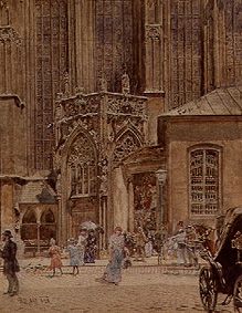 Am Stephansdom in Wien from Rudolf von Alt