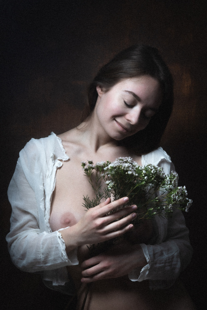 Porträt mit Blumen from Ruth Franke