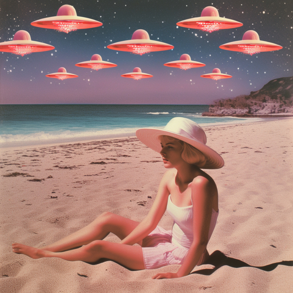Alien Beach Collage-Kunst from Samantha Hearn