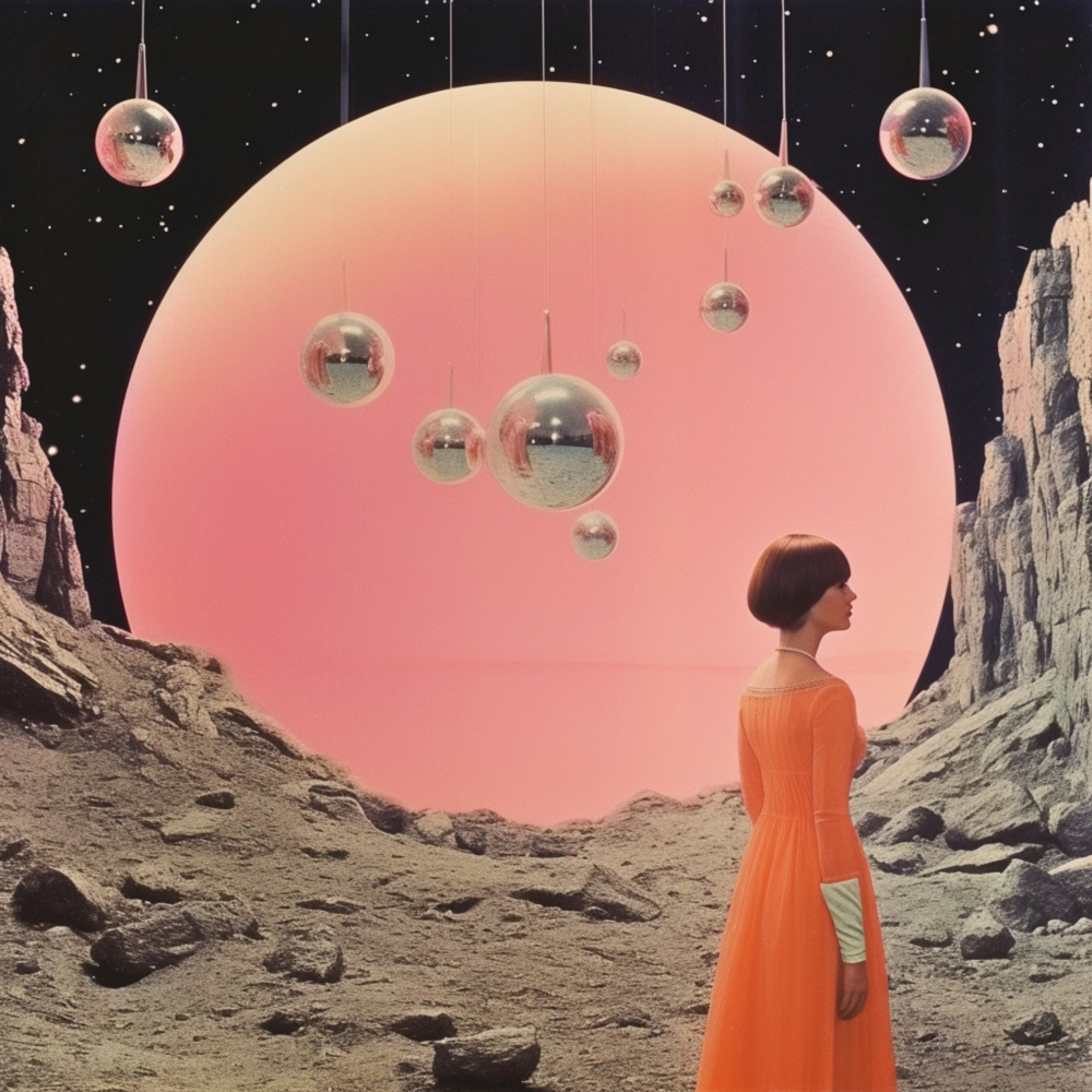 Space Orbs Collage-Kunst from Samantha Hearn