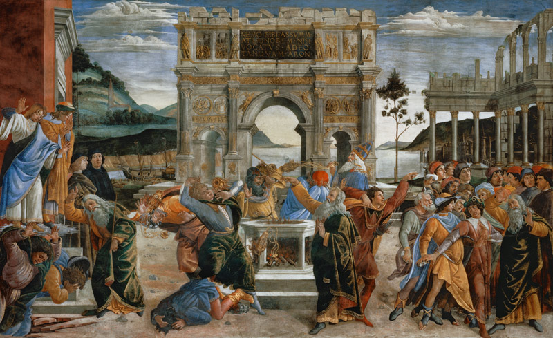Aufruhr gegen das Gesetz des Moses from Sandro Botticelli