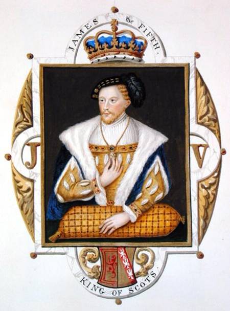 Portrait of James V (1512-42) King of Scotland from 'Memoirs of the Court of Queen Elizabeth' from Sarah Countess of Essex