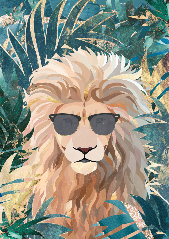 Cooler tropischer Löwe mit Sonnenbrille from Sarah Manovski