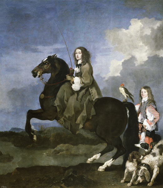 Portrait of Queen Christina of Sweden (1626-1689) on Horseback from Sébastien Bourdon