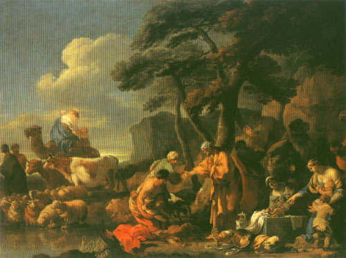 Jacob vergräbt die Götzenbilder unter der Eiche von Sichem from Sébastien Bourdon