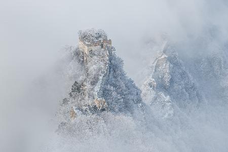 Eis und Schnee auf der Chinesischen Mauer