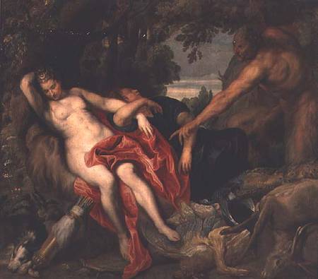 Diana and Endymion discovered by a Satyr from Sir Anthonis van Dyck