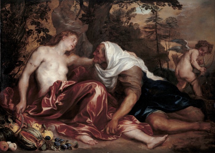 Vertumnus and Pomona from Sir Anthonis van Dyck