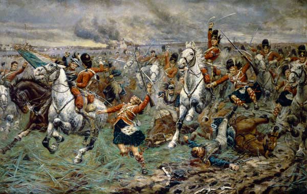 Gordons und Greys an die Front!. Schlacht bei Waterloo. from Stanley Berkeley