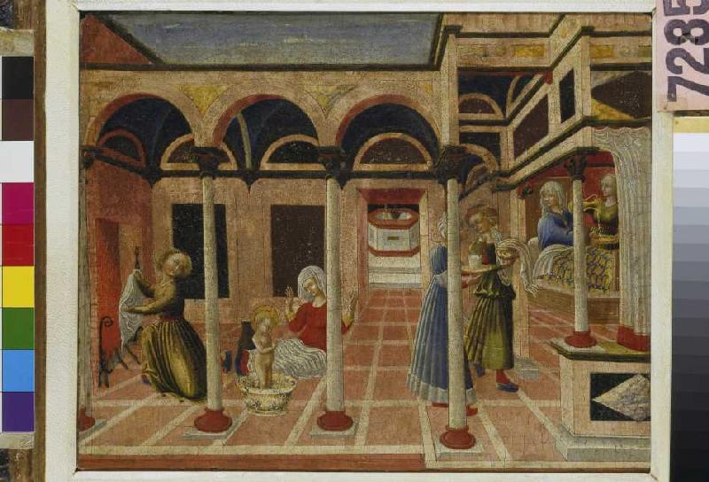Die wunderbare Geburt des hl. Nikolaus. from Stefano di Giovanni