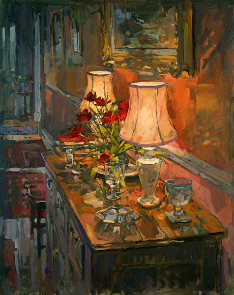 Lamp and Tulips from Susan  Ryder