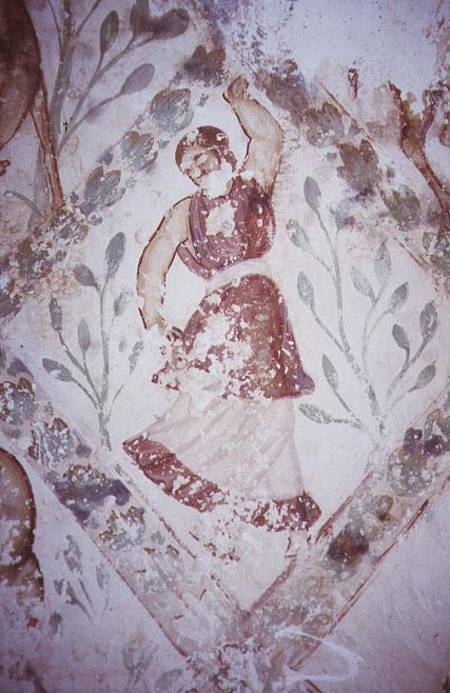 Fresco depicting a female dancer, from the Apodyterium from Syrian School