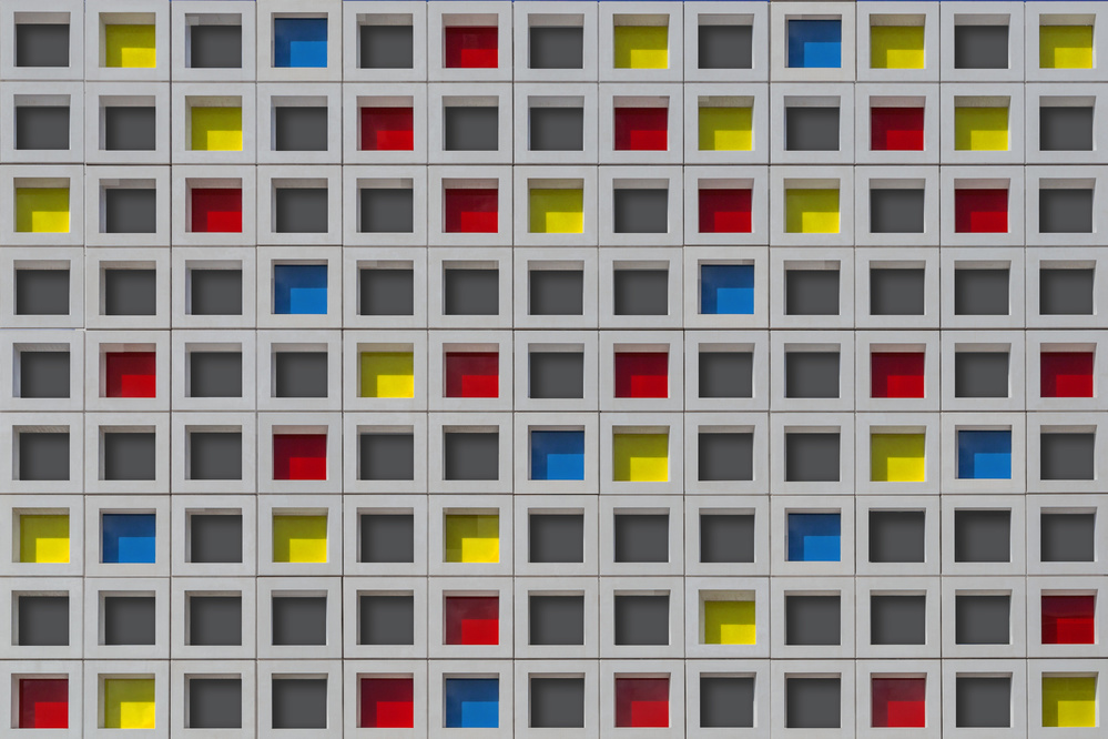 Bearbeitete Mondrian-Wand from Theo Luycx
